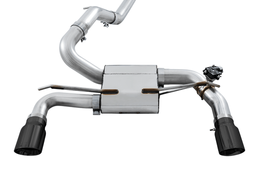 AWE Tuning Ford Focus RS SwitchPath Cat-back Exhaust - Diamond Black Tips available at Damond Motorsports