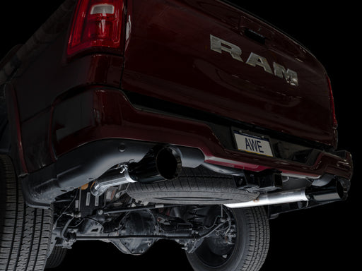 AWE 25+ RAM 1500 3.0TT 0FG Catback Touring Exhaust - Diamond Black Tips available at Damond Motorsports
