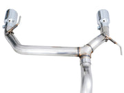 AWE Tuning 2021+ Ford Bronco 0FG Dual Rear Exit Exhaust w/Chrome Silver Tips & Bash Guard available at Damond Motorsports
