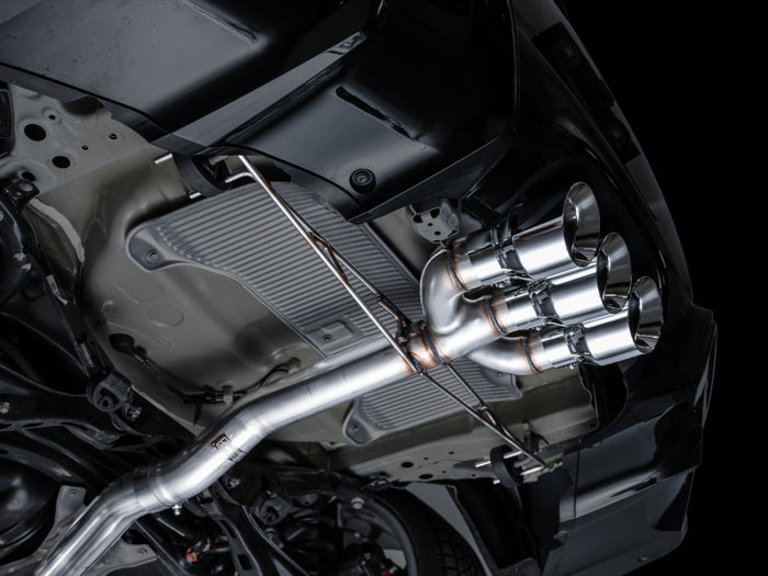AWE Tuning 2024 Acura Integra Type S DE5 FWD Track Edition Exhaust w/ Triple Chrome Silver Tips available at Damond Motorsports