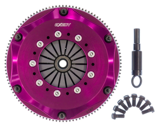 EXEDY Sport Performance Hyper Twin Cerametallic Clutch: Sprung Center Disc: Push Type Cover: Includes Flywheel Bolts: For use w/ Hyper Accessory Kit NSAK102 PN#NM022SD available at Damond Motorsports
