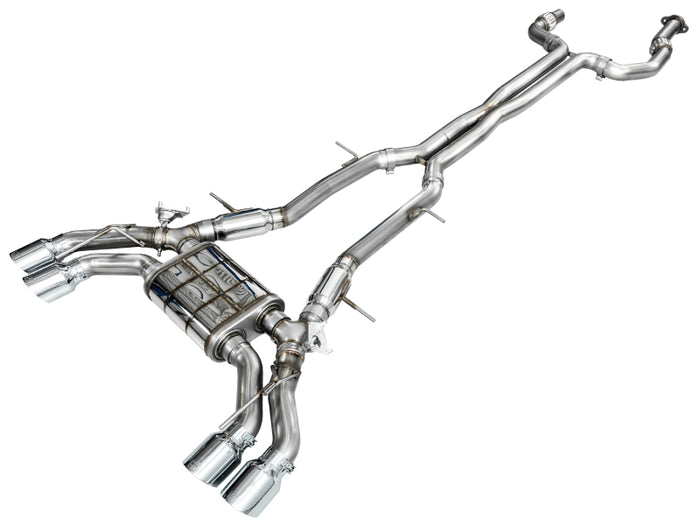 AWE Tuning 2021+ Cadillac CT4-V Blackwing SwitchPath Exhaust - Chrome Silver Tips available at Damond Motorsports