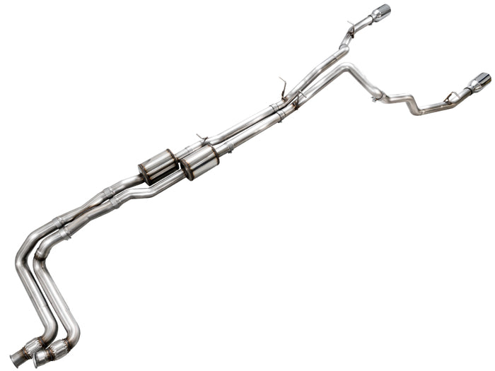 AWE 25+ RAM 1500 3.0TT 0FG Catback Touring Exhaust - Chrome Silver Tips available at Damond Motorsports