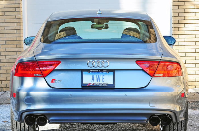 AWE Tuning Audi C7 / C7.5 S7 4.0T Track Edition Exhaust - Diamond Black Tips available at Damond Motorsports
