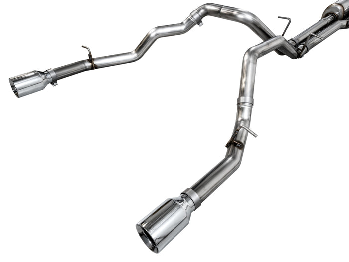 AWE 25+ RAM 1500 3.0TT 0FG Catback Touring Exhaust - Chrome Silver Tips available at Damond Motorsports