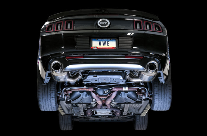 AWE Tuning S197 Mustang GT Axle-back Exhaust - Touring Edition (Chrome Silver Tips) available at Damond Motorsports