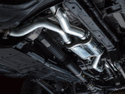 AWE Tuning 22-24 Ford Bronco Raptor 4WD Dual BashGuards Cat-Back SwitchPath Exhaust (No Tips) available at Damond Motorsports