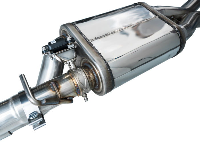 AWE Tuning 22-24 Ford Bronco Raptor 4WD Dual BashGuards Cat-Back SwitchPath Exhaust (No Tips) available at Damond Motorsports
