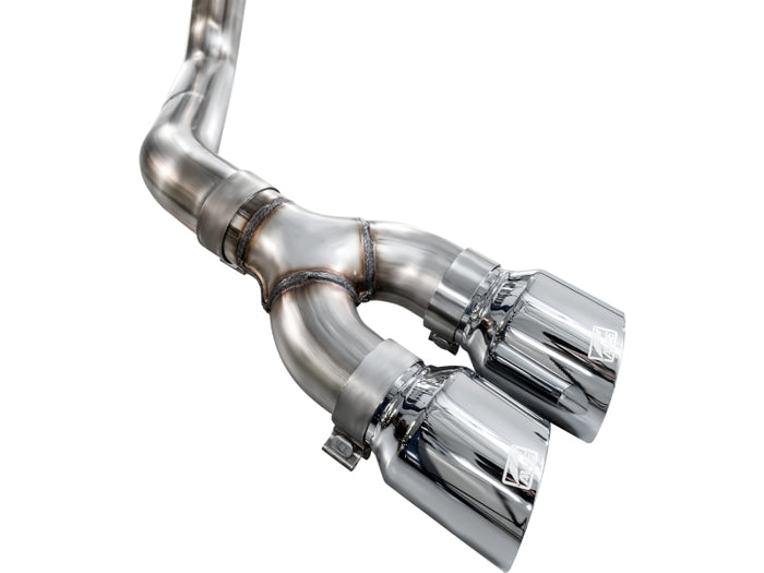 AWE 21-25 Ford F150 (14th Gen Reg Cab) Cat-Back Exhaust - 4.5in Dual Side Exit Chrome Tips available at Damond Motorsports