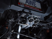 AWE Tuning 22-24 Ford Bronco Raptor 4WD Dual BashGuards Cat-Back SwitchPath Exhaust (No Tips) available at Damond Motorsports