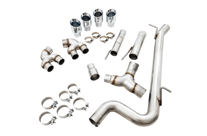AWE Tuning Mk7 Golf R Track Edition Exhaust w/Chrome Silver Tips 102mm available at Damond Motorsports