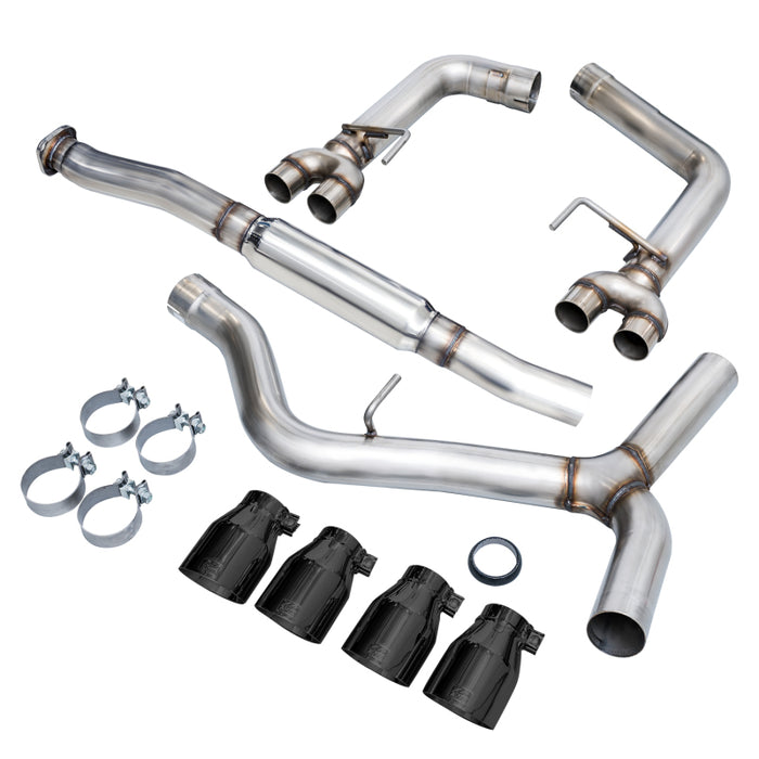AWE Tuning Subaru WRX/STI VA/GV Sedan Track Edition Exhaust - Diamond Black Tips (102mm) available at Damond Motorsports