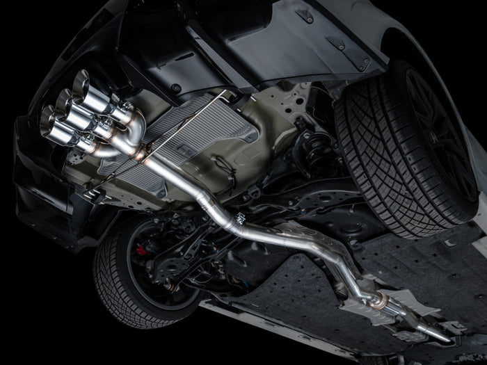 AWE Tuning 2024 Acura Integra Type S DE5 FWD Track Edition Exhaust w/ Triple Chrome Silver Tips available at Damond Motorsports