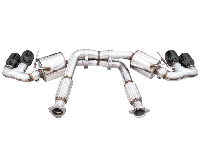 AWE Tuning 2020 Chevrolet Corvette (C8) Touring Edition Exhaust - Quad Diamond Black Tips available at Damond Motorsports