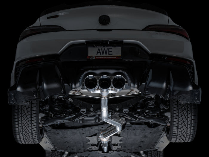 AWE Tuning 2024 Acura Integra Type S DE5 FWD Track Edition Exhaust w/ Triple Chrome Silver Tips available at Damond Motorsports