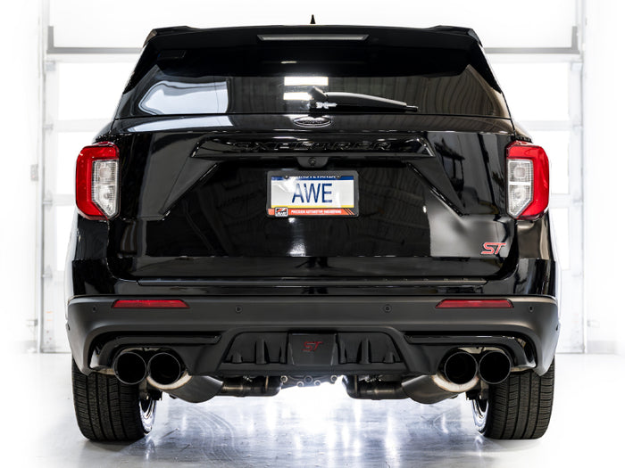 AWE Tuning 2020+ Ford Explorer ST Touring Edition Exhaust w/ Diamond Black Tips available at Damond Motorsports