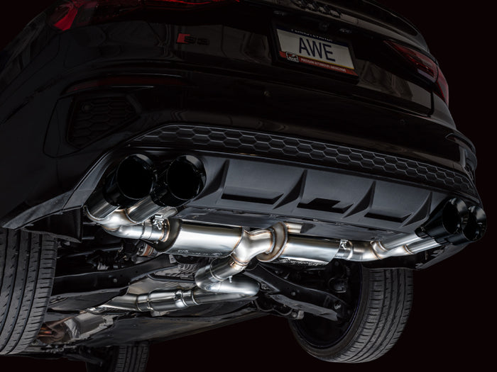 AWE 22-24 Audi 8Y S3 Touring Edition Exhaust - Diamond Black Tips available at Damond Motorsports