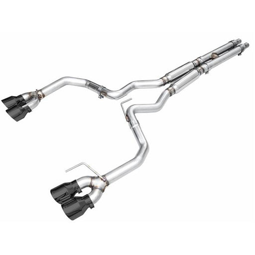AWE 2024 Ford Mustang GT Fastback S650 RWD Track Edition Catback Exhaust w/ Quad Diamond Black Tips available at Damond Motorsports