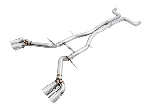AWE Tuning 16-19 Chevy Camaro SS Non-Res Cat-Back Exhaust - Track Edition (Quad Chrome Silver Tips) available at Damond Motorsports