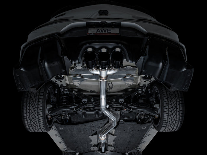 AWE Tuning 2024 Acura Integra Type S DE5 FWD Track Edition Exhaust w/ Triple Diamond Black Tips available at Damond Motorsports