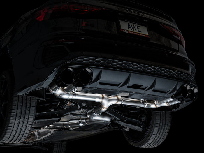 AWE 22-24 Audi 8Y S3 Track Edition Exhaust - Diamond Black Tips available at Damond Motorsports