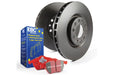EBC Brakes S12 Kits Redstuff and RK Rotors; Front; FMSI Pad No. D1867; Vented; 5 Bolt Holes; 348mm Dia.; 66mm Height; 36mm Thick; available at Damond Motorsports