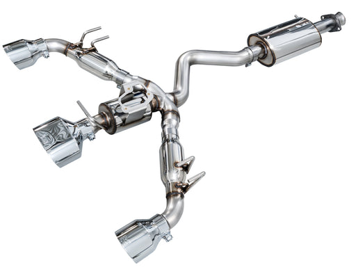AWE 23-24 Toyota GR Corolla Touring Edition Catback Exhaust - Chrome Silver Tips available at Damond Motorsports