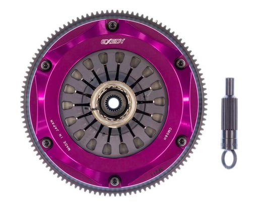 EXEDY Sport Performance Hyper Twin Cerametallic Clutch: Sprung Center Disc: Pull Type Cover: For use w/ Hyper Accessory Kit MBAK100 PN#MM022HD available at Damond Motorsports
