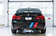 AWE Tuning BMW F3X 340i Touring Edition Axle-Back Exhaust - Chrome Silver Tips (102mm) available at Damond Motorsports