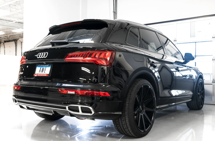 AWE Tuning Audi B9 SQ5 Non-Resonated Touring Edition Cat-Back Exhaust - No Tips (Turn Downs) available at Damond Motorsports