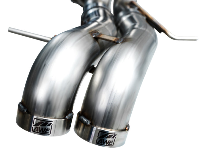 AWE Tuning 22-24 Ford Bronco Raptor 4WD Dual BashGuards Cat-Back SwitchPath Exhaust (No Tips) available at Damond Motorsports