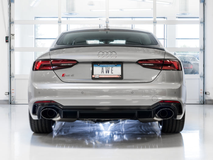 AWE Tuning Audi B9 RS5 Touring Edition Exhaust - w/ Diamond Black RS Tips available at Damond Motorsports