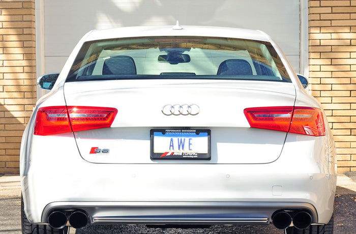 AWE Tuning Audi C7 / C7.5 S6 4.0T Touring Edition Exhaust - Diamond Black Tips available at Damond Motorsports