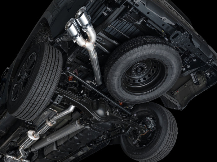 AWE 0FG Exhaust for 3rd Gen Toyota Tundra - Dual Chrome Silver Tips available at Damond Motorsports