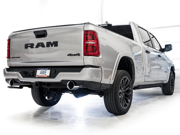 AWE 25+ RAM 1500 3.0TT 0FG Catback Touring Exhaust - Chrome Silver Tips available at Damond Motorsports