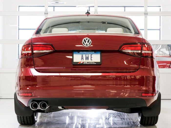 AWE Tuning 09-14 Volkswagen Jetta Mk6 1.4T Track Edition Exhaust - Chrome Silver Tips available at Damond Motorsports