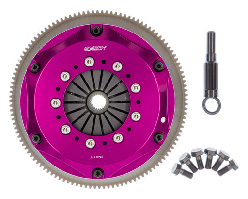 EXEDY Sport Performance Hyper Twin Cerametallic Clutch: Sprung Center Disc: Push Type Cover: Requires Release Bearing BRG002: For use w/ Hyper Accessory Kit NSAK101 PN#NM092SD available at Damond Motorsports