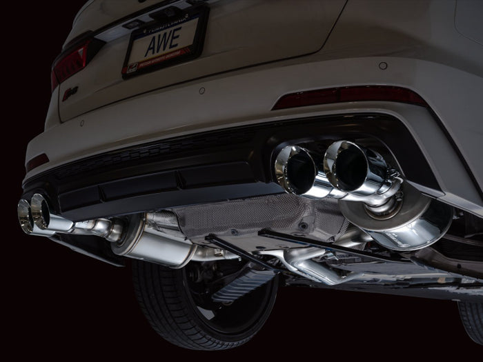AWE Tuning 19-23 Audi C8 S6/S7 2.9T V6 AWD Touring Edition Exhaust - Chrome Silver Tips available at Damond Motorsports