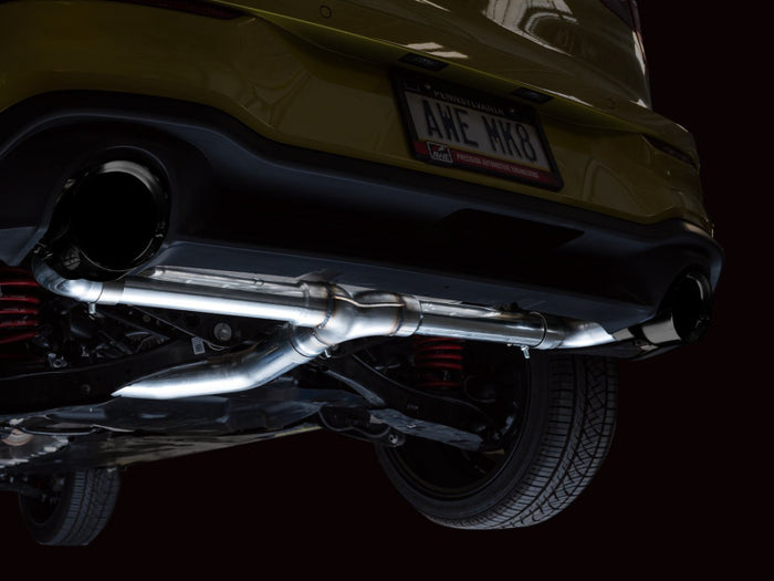 AWE 2022 VW GTI MK8 Track Edition Exhaust - Diamond Black Tips available at Damond Motorsports