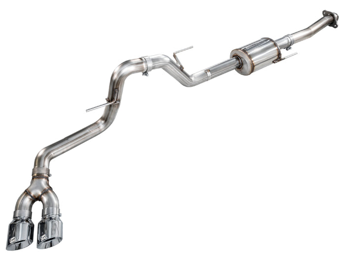 AWE 21-25 Ford F150 (14th Gen Reg Cab) Cat-Back Exhaust - 4.5in Dual Side Exit Chrome Tips available at Damond Motorsports