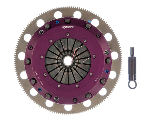 EXEDY Sport Performance Hyper Twin Cerametallic Clutch: Sprung Center Disc: Push Type Cover: 8 Bolt Design: For use w/ Hyper Accessory Kit FMAK101 (Fits 96-04 Only) PN#ET03SD available at Damond Motorsports