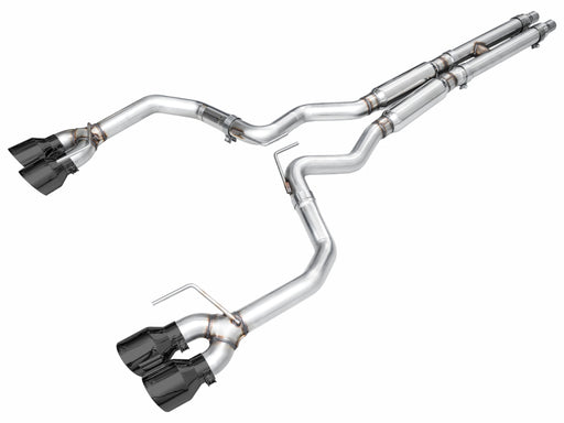 AWE 2024 Ford Mustang Dark Horse S650 RWD Track Edition Catback Exhaust w/ Quad Diamond Black Tips available at Damond Motorsports