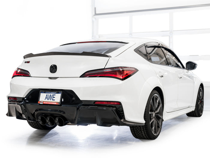 AWE Tuning 2024 Acura Integra Type S DE5 FWD Track Edition Exhaust w/ Triple Diamond Black Tips available at Damond Motorsports