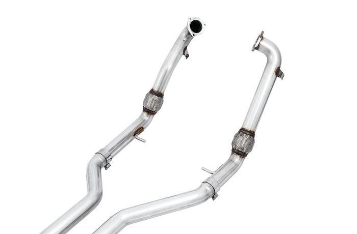 AWE Tuning Audi B9 S4 Track Edition Exhaust - Non-Resonated (Black 102mm Tips) available at Damond Motorsports