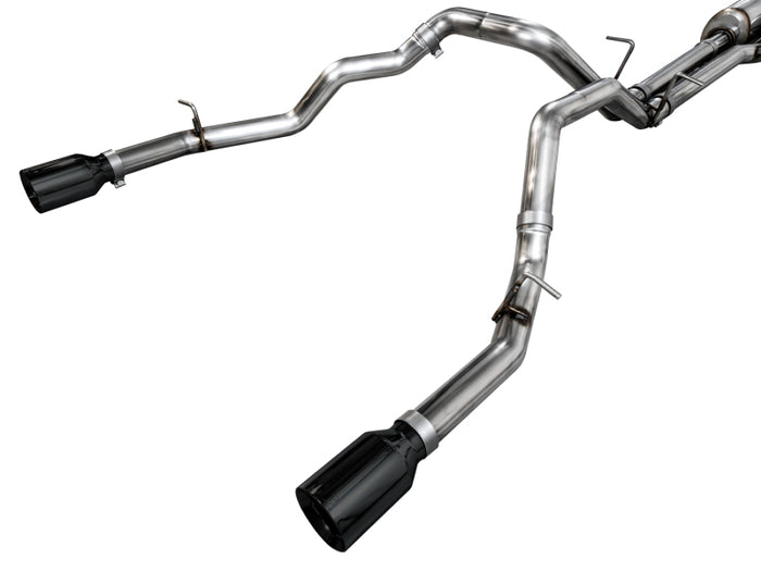 AWE 25+ RAM 1500 3.0TT 0FG Catback Touring Exhaust - Diamond Black Tips available at Damond Motorsports