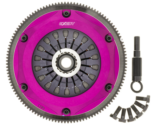 EXEDY Sport Performance Hyper Twin Cerametallic Clutch: Sprung Center Disc: Pull Type Cover: Includes Flywheel Bolts: For use w/ Hyper Accessory Kit NSAK103 PN#NM042SD available at Damond Motorsports