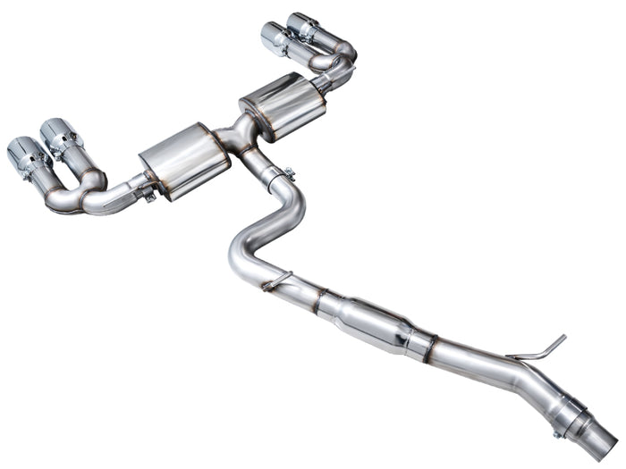AWE 22-24 Audi 8Y S3 Touring Edition Exhaust - Chrome Silver Tips available at Damond Motorsports