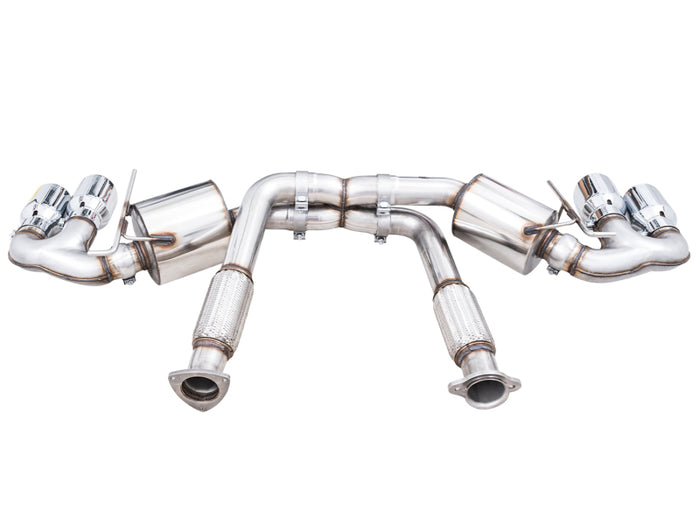 AWE Tuning 2020 Chevrolet Corvette (C8) Touring Edition Exhaust - Quad Chrome Silver Tips available at Damond Motorsports
