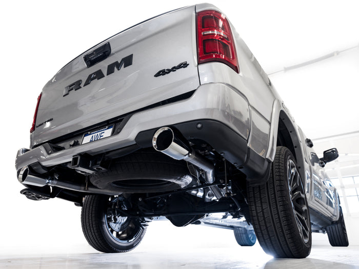 AWE 25+ RAM 1500 3.0TT 0FG Catback Touring Exhaust - Chrome Silver Tips available at Damond Motorsports
