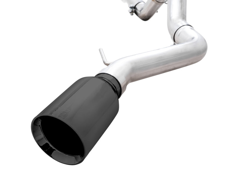 AWE Tuning 2021+ Ford Bronco 0FG Single Rear Exit Exhaust w/Diamond Black Tip & Bash Guard available at Damond Motorsports